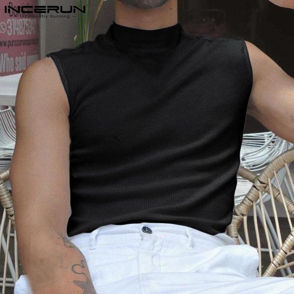 mens tank 2023 casual turtleneck solid color sleeveless streetwear vests party nightclub fashion skinny incerun s5xl 230412, White;black
mens tank 2023 casual turtleneck solid color sleeveless streetwear vests party nightclub fashion skinny incerun s5xl 230412, White;black