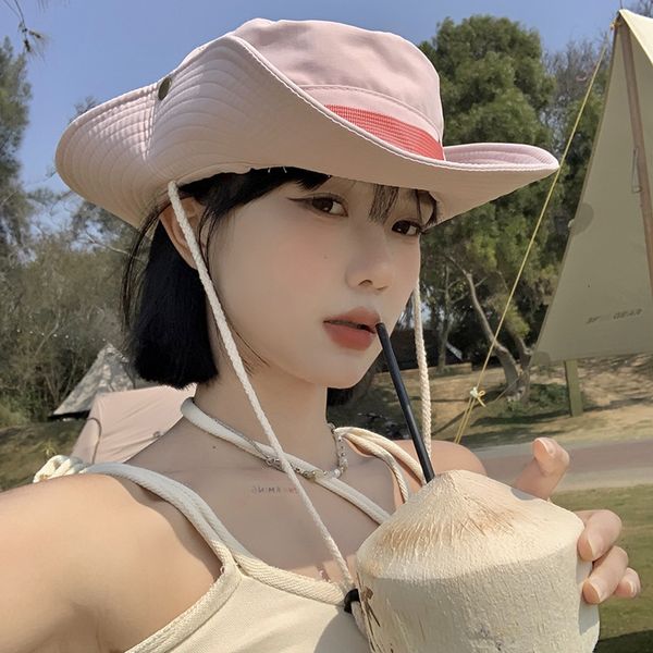 stingy brim hats korean pink western cowboy hat women summer outdoor camping mountaineering hats men big brim shading fishing fisherman cap, Blue;gray
stingy brim hats korean pink western cowboy hat women summer outdoor camping mountaineering hats men big brim shading fishing fisherman cap, Blue;gray