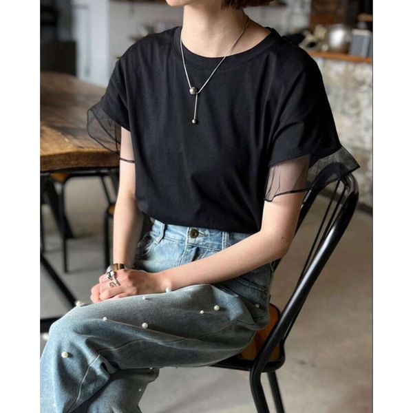2023 Summer Japan Style Slim Round Neck Panel Mesh Short Sleeve T-shirt Women's Top Korea Fashion Clothes Y2k Tee Women Tshirt, Black
2023 Summer Japan Style Slim Round Neck Panel Mesh Short Sleeve T-shirt Women's Top Korea Fashion Clothes Y2k Tee Women Tshirt, Black