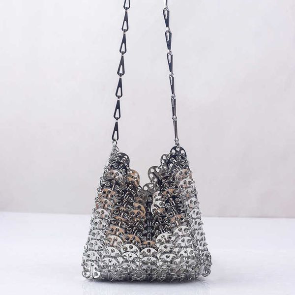 women bags designer silver metal sequins chain woven bag hollow evening bags clutch female travel holiday shoulder bag handbag
women bags designer silver metal sequins chain woven bag hollow evening bags clutch female travel holiday shoulder bag handbag