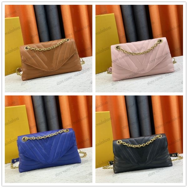 new wave chain bag v shaped quilting calf leather handbag vintage golden chain shoulder bags designer crossbody message bag luxurys envelope
new wave chain bag v shaped quilting calf leather handbag vintage golden chain shoulder bags designer crossbody message bag luxurys envelope