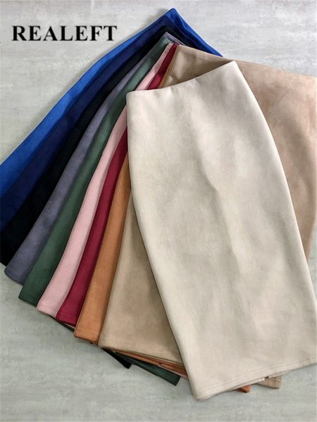 skirts realeft autumn winter women's elegant suede sheath midi high waist solid chic wrap back split pencil 230413, Black
skirts realeft autumn winter women's elegant suede sheath midi high waist solid chic wrap back split pencil 230413, Black
