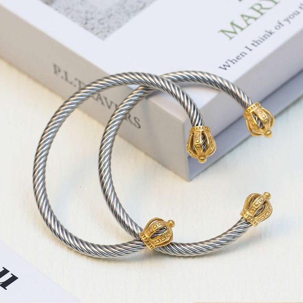 DY Jewelry classic designer luxury top accessories Fashion 5mm Personality C-shaped Opening Stainless Steel Woven Twist Crown Bracelet Male DY Jewelry Accessories
DY Jewelry classic designer luxury top accessories Fashion 5mm Personality C-shaped Opening Stainless Steel Woven Twist Crown Bracelet Male DY Jewelry Accessories