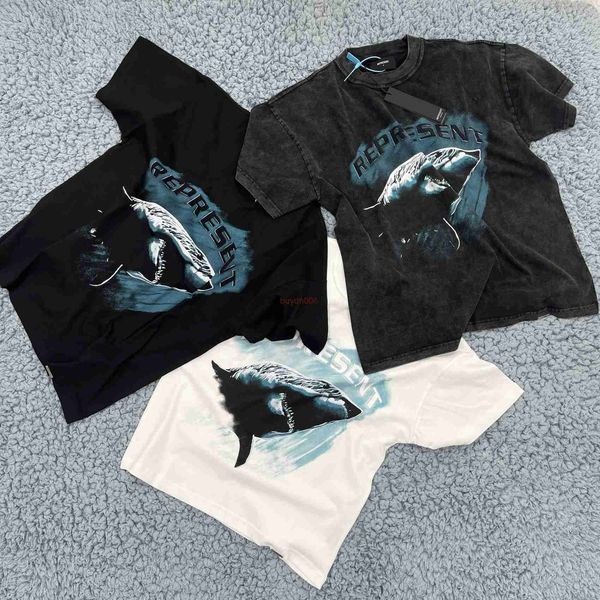 men's and women's summer fashion t shirt high street brand rep representative great white shark old print style loose round neck s, White;black
men's and women's summer fashion t shirt high street brand rep representative great white shark old print style loose round neck s, White;black