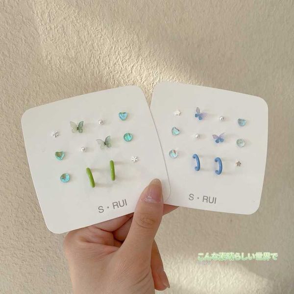 stud 6/8/12pcs/set 925 silver needle blue green color series earrings set butterfly stud earrings for women girls fashion jewelry p230411, Golden;silver
stud 6/8/12pcs/set 925 silver needle blue green color series earrings set butterfly stud earrings for women girls fashion jewelry p230411, Golden;silver
