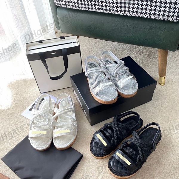 rope sandal famous designer woman luxury slipper rope woven metal blade pool tory platform leather outside easy to wear comfort flat slide l, Black
rope sandal famous designer woman luxury slipper rope woven metal blade pool tory platform leather outside easy to wear comfort flat slide l, Black