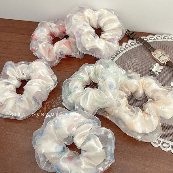woman large gauze heart printing elastic hair bands girls sweet double-deck scrunchies lady hair ties ponytail holders ornament, Slivery;white
woman large gauze heart printing elastic hair bands girls sweet double-deck scrunchies lady hair ties ponytail holders ornament, Slivery;white