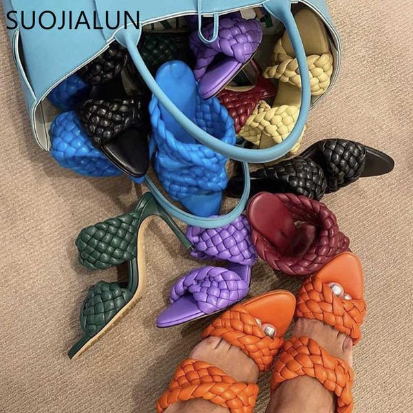 slipper suojialun brand design ladie slipper women handmade weave open toe slip on slide thin heel party dres sandal big size 35-42, Black
slipper suojialun brand design ladie slipper women handmade weave open toe slip on slide thin heel party dres sandal big size 35-42, Black