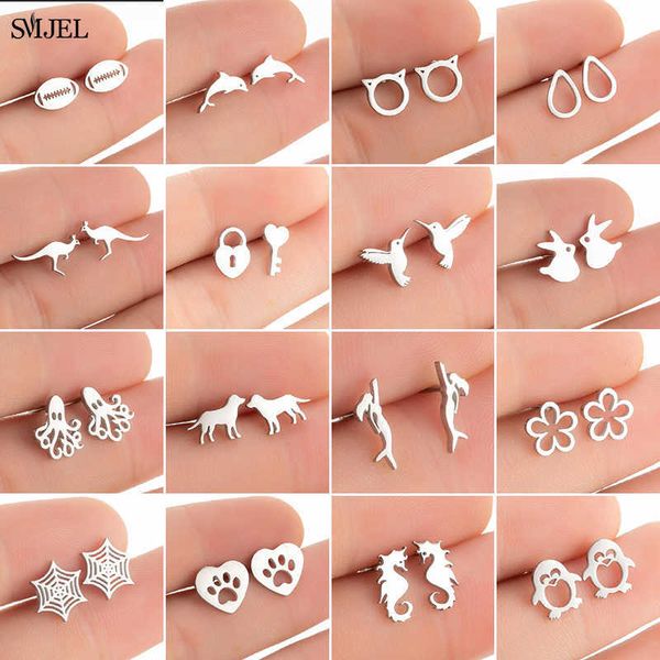 stud golden korean minimalist stainless steel animal stud earrings for women fashion 2022 jewelry dog paw rabbit cat key studs gift p230411, Golden;silver
stud golden korean minimalist stainless steel animal stud earrings for women fashion 2022 jewelry dog paw rabbit cat key studs gift p230411, Golden;silver