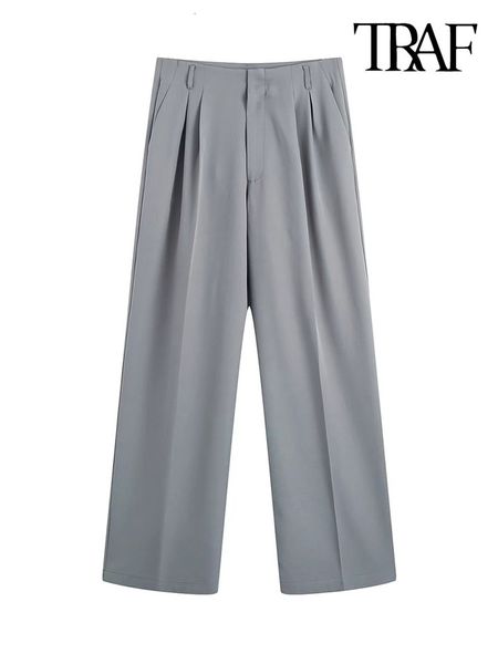 women's pants capris traf women fashion side pockets front darts pants vintage mid waist zipper fly female trousers mujer 230413, Black;white
women's pants capris traf women fashion side pockets front darts pants vintage mid waist zipper fly female trousers mujer 230413, Black;white