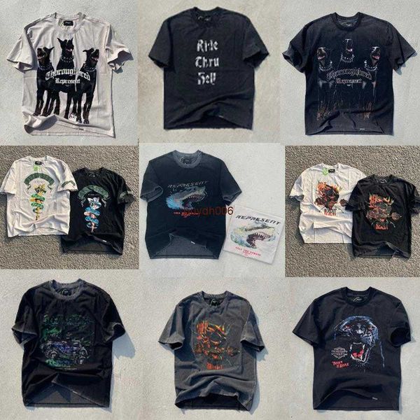 men's and women's summer fashion t shirt high street brand rep representative washed old print vintage loose short sleeve couple r, White;black
men's and women's summer fashion t shirt high street brand rep representative washed old print vintage loose short sleeve couple r, White;black