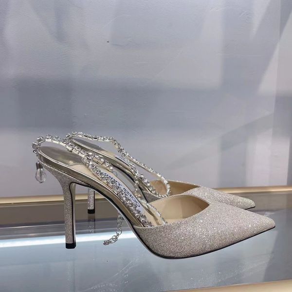 2023 op luxury saeda sandals shoes crystal-encrusted anklets women's pumps crytal stiletto heels summer pointed toe lady high heels par, Black
2023 op luxury saeda sandals shoes crystal-encrusted anklets women's pumps crytal stiletto heels summer pointed toe lady high heels par, Black
