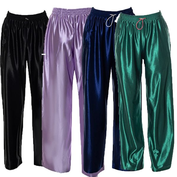 solid satin wide leg pants designer womens casual full length trousers high elastic waist loose pants femme bottoms women clothing 9693, Black;white
solid satin wide leg pants designer womens casual full length trousers high elastic waist loose pants femme bottoms women clothing 9693, Black;white