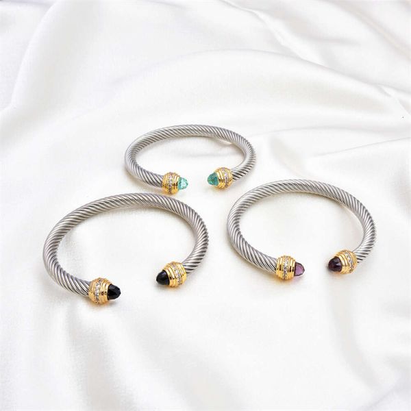 DY Bracelet Jewelry classic designer luxury top accessories twisted wire electroplating room gold woven 7M steel wire rope bracelet dy colored zircon bracelet DY
DY Bracelet Jewelry classic designer luxury top accessories twisted wire electroplating room gold woven 7M steel wire rope bracelet dy colored zircon bracelet DY