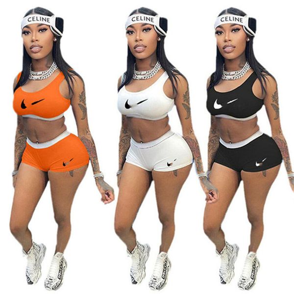 2023 brand women tracksuits summer 2 piece sets sleeveless t-shirt shorts fashion sports suit crop outfits pullover jogging suit 7855, Gray
2023 brand women tracksuits summer 2 piece sets sleeveless t-shirt shorts fashion sports suit crop outfits pullover jogging suit 7855, Gray