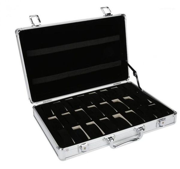 24 grid aluminum suitcase case display storage box watch storage box case watch bracket clock clock12087586, Black;blue
24 grid aluminum suitcase case display storage box watch storage box case watch bracket clock clock12087586, Black;blue