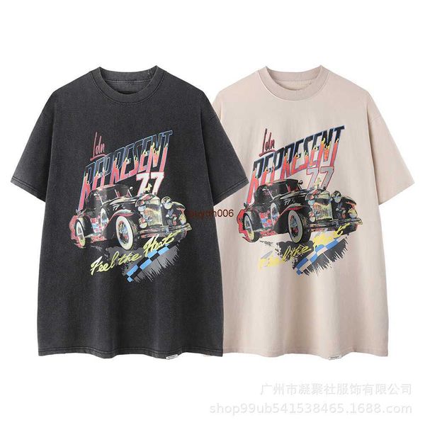 men's and women's summer fashion t shirt high street brand rep representative classic car print damaged washable casual loose shor, White;black
men's and women's summer fashion t shirt high street brand rep representative classic car print damaged washable casual loose shor, White;black