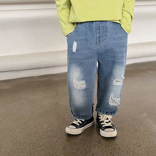 jeans spring boys fashion ripped jeans korean style kids loose casual straight denim pants 230413, Blue
jeans spring boys fashion ripped jeans korean style kids loose casual straight denim pants 230413, Blue