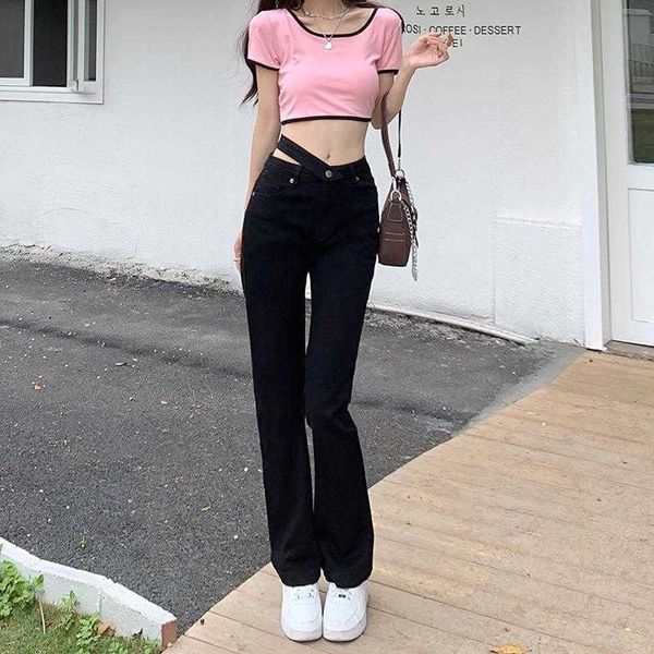 girl sneaky design hollow out midriff jeans womens high waist slimming bootcut, Blue
girl sneaky design hollow out midriff jeans womens high waist slimming bootcut, Blue
