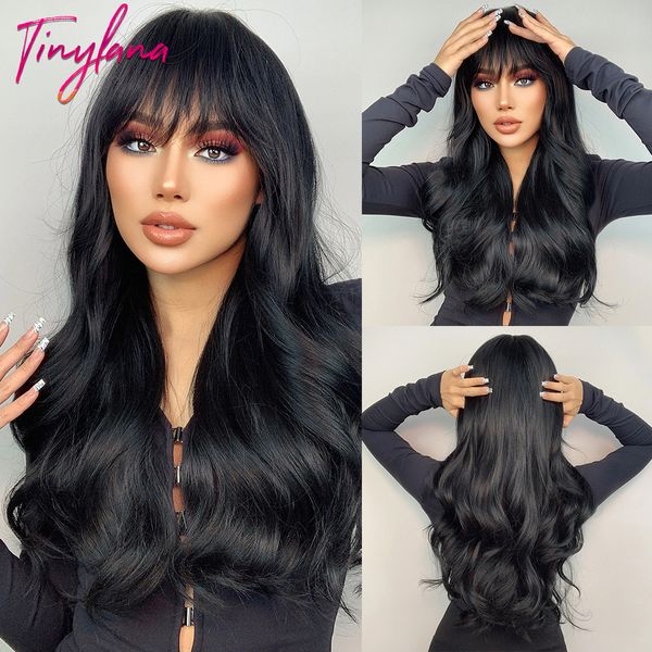 cosplay wigs tiny lana natural black long wavy synthetic wig with bangs for women body wave dark brown wigs cosplay daily hair heat resistan
cosplay wigs tiny lana natural black long wavy synthetic wig with bangs for women body wave dark brown wigs cosplay daily hair heat resistan