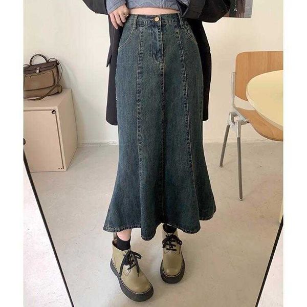 denim fishtail skirt for women spring and autumn retro minority high waist fat, Black
denim fishtail skirt for women spring and autumn retro minority high waist fat, Black