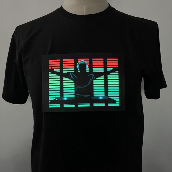 men's t-shirts t-shirt summer men women dj sound activated luminous tees hip hop style short sleeve dj led music glowing tshirt 230413, White;black
men's t-shirts t-shirt summer men women dj sound activated luminous tees hip hop style short sleeve dj led music glowing tshirt 230413, White;black
