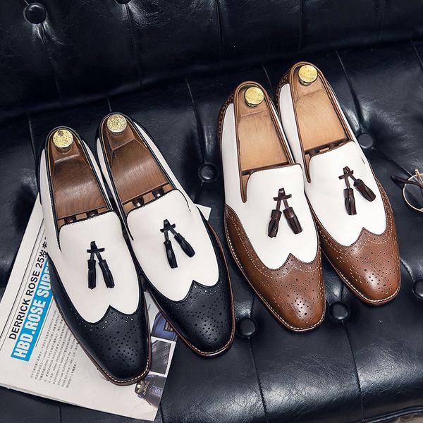 casual leather shoes classic business dress shoes fashion elegant formal wedding shoes men slip on office oxford shoes for men luxury, Black
casual leather shoes classic business dress shoes fashion elegant formal wedding shoes men slip on office oxford shoes for men luxury, Black