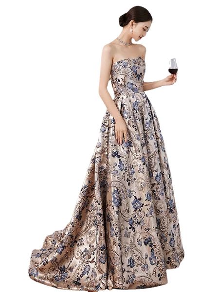luxury printed satin evening dresses with train strapless long women formal gowns long celebrirty dresses for red carpet ru151, Black;red
luxury printed satin evening dresses with train strapless long women formal gowns long celebrirty dresses for red carpet ru151, Black;red