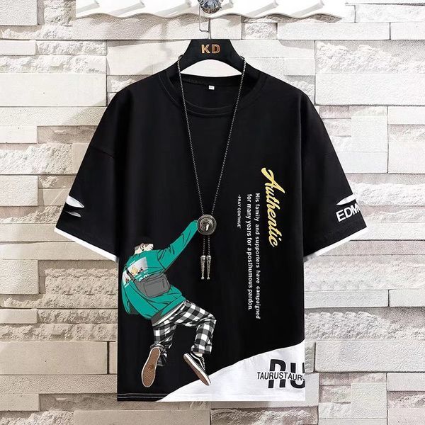 mens tshirts summer mens t shirt harajuku fashion trend short sleeve tees men casual men clothing korean print graphic t shirt men 230413, White;black
mens tshirts summer mens t shirt harajuku fashion trend short sleeve tees men casual men clothing korean print graphic t shirt men 230413, White;black