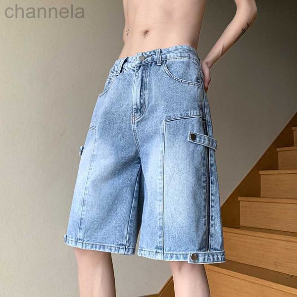 men's shorts summer high street vibe jeans fashion retro stitching zipper denim hip-hop men straight wear white pants, White;black
men's shorts summer high street vibe jeans fashion retro stitching zipper denim hip-hop men straight wear white pants, White;black