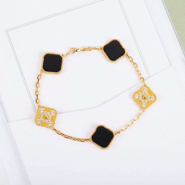 woman luxury chain bracelets four leaf clover designer van fashion classics jewelry women brand trend charm bracelet eer, Black
woman luxury chain bracelets four leaf clover designer van fashion classics jewelry women brand trend charm bracelet eer, Black