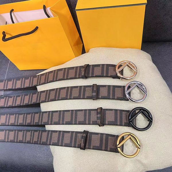 

Designer Man Belt Genuine Leather Belts Width 3.8CM Man Woman Classic Letters Smooth Buckle Brown Letter Gold Sliver, Multi