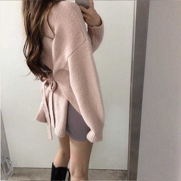 chic french elegance back womens sweaters strap split design pullover high, White;black
chic french elegance back womens sweaters strap split design pullover high, White;black