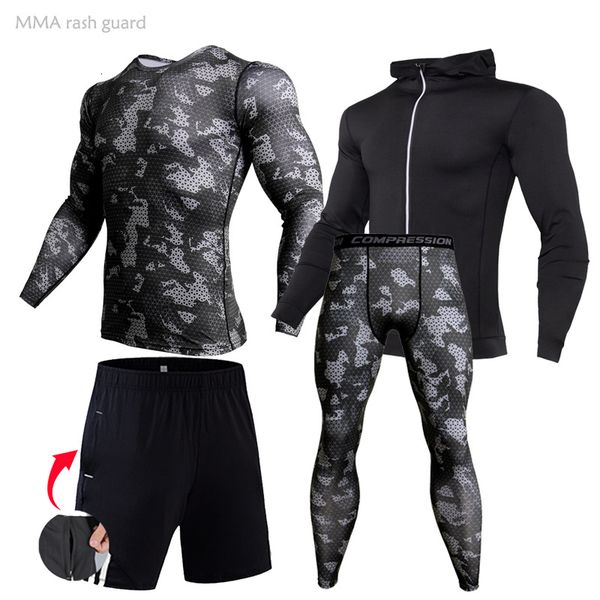 men's tracksuits workout clothing 4-pc /set of sportswear compression underwear sports tight dark grey camouflage tracksuit sweat suit, Gray
men's tracksuits workout clothing 4-pc /set of sportswear compression underwear sports tight dark grey camouflage tracksuit sweat suit, Gray