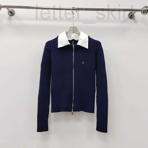 two piece dress designer 23c new knitted long sleeve cardigan women's contrast panel polo collar with side zipper design pfnm, White
two piece dress designer 23c new knitted long sleeve cardigan women's contrast panel polo collar with side zipper design pfnm, White