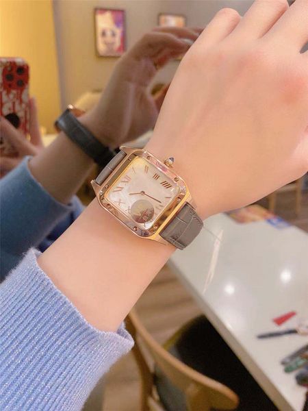 women fashion watch classic square design stainless steel womens watches automatic movement glide sweep move wristwatches clock a23, Slivery;brown
women fashion watch classic square design stainless steel womens watches automatic movement glide sweep move wristwatches clock a23, Slivery;brown
