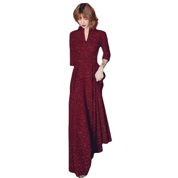 vintage burgundy evening dresses v neck lace women party dress long formal dresses, Black;red
vintage burgundy evening dresses v neck lace women party dress long formal dresses, Black;red