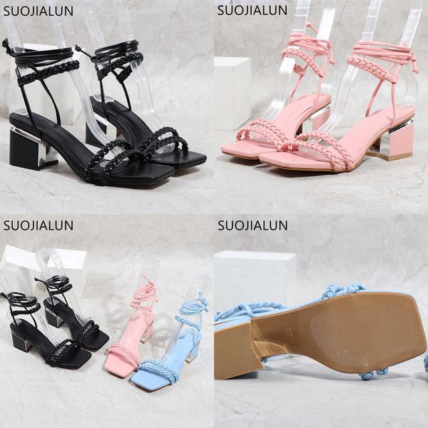 sandals square low heel women sandal fashion brand weave rome gladiator shoes ankle lace up ladies dress pumps 230316, Black
sandals square low heel women sandal fashion brand weave rome gladiator shoes ankle lace up ladies dress pumps 230316, Black