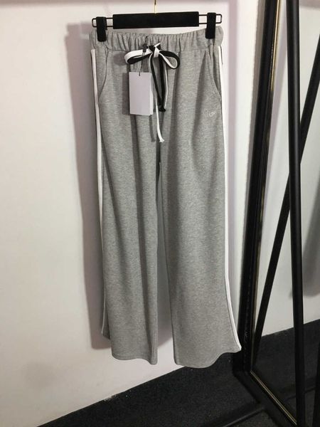 23ss designer women pants fashion two color drawstring elastic waist casual wide leg trousers womens clothing, Blue
23ss designer women pants fashion two color drawstring elastic waist casual wide leg trousers womens clothing, Blue