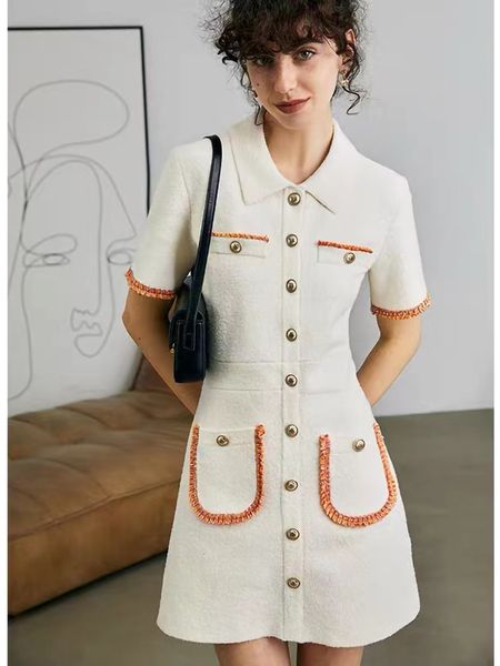 casual dresses spring maj* polo collar button-up knitted short dress women contrasting color trim and edges gold colored buttons mini skirt2, Black;gray
casual dresses spring maj* polo collar button-up knitted short dress women contrasting color trim and edges gold colored buttons mini skirt2, Black;gray