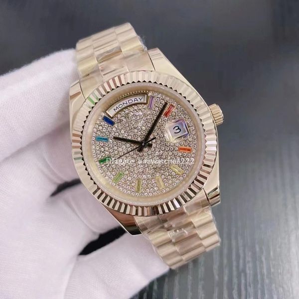 calendar automatic mechanical men's watches display colorful square mosan diamond tight screw in bottom 40mm stainless steel bracelet s, Slivery;golden
calendar automatic mechanical men's watches display colorful square mosan diamond tight screw in bottom 40mm stainless steel bracelet s, Slivery;golden