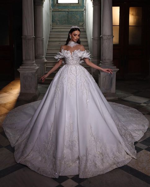elegant ball gown wedding dresses sleeveless v neck halter sequins appliques ruffles bridal gowns 3d lace beaded formal dress plus size cust, White
elegant ball gown wedding dresses sleeveless v neck halter sequins appliques ruffles bridal gowns 3d lace beaded formal dress plus size cust, White