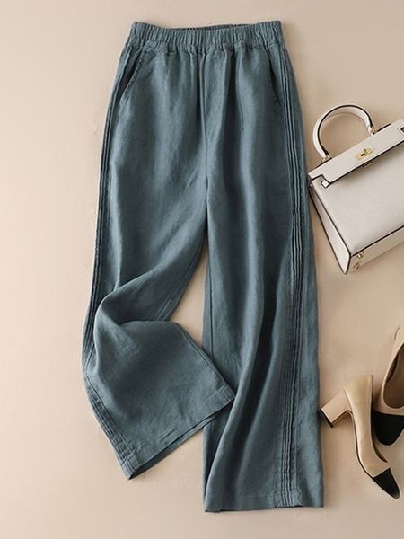 women's pants capris women cotton linen casual pants arrival spring solid color elastic high waist loose female wide leg trousers d095, Black;white
women's pants capris women cotton linen casual pants arrival spring solid color elastic high waist loose female wide leg trousers d095, Black;white