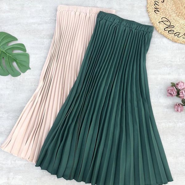 skirts autumn elastic high waist slim simple solid chiffon pleated skirt casual elegant women a-line long skirt 230413, Black
skirts autumn elastic high waist slim simple solid chiffon pleated skirt casual elegant women a-line long skirt 230413, Black
