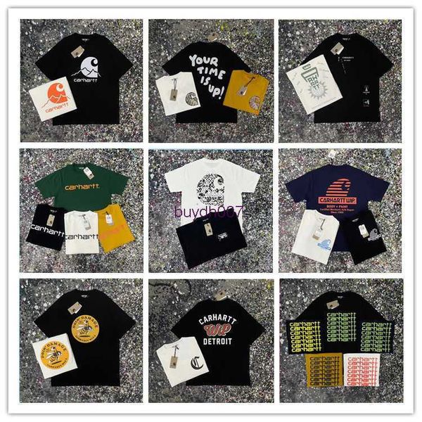 2023 men's and women's fashion t shirt tooling high street brand carhart series 9 summer casual printed short sleeved for couples, White;black
2023 men's and women's fashion t shirt tooling high street brand carhart series 9 summer casual printed short sleeved for couples, White;black