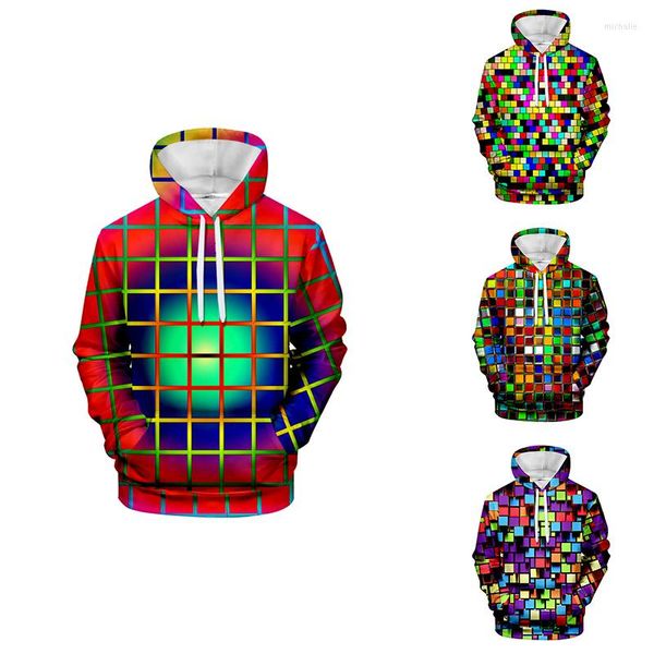 hoodies 3d cube printed pullover costume hoody sport long sleeve male female hooded sweatshirts, Black 
hoodies 3d cube printed pullover costume hoody sport long sleeve male female hooded sweatshirts, Black