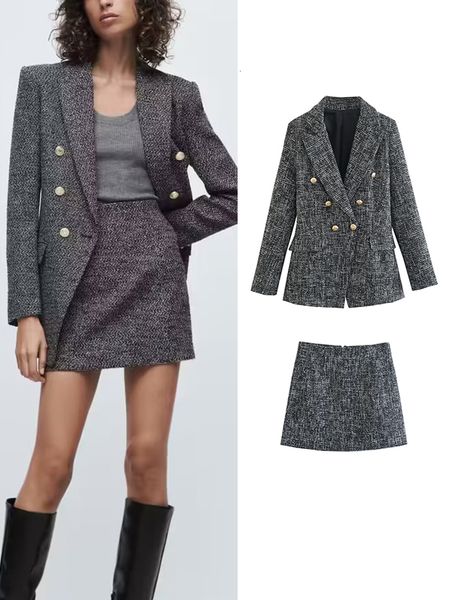two piece dress traf women office lady blazer skirts sets autumn winter elegant female double breasted jackets mini skirt long sleeve 23041, White
two piece dress traf women office lady blazer skirts sets autumn winter elegant female double breasted jackets mini skirt long sleeve 23041, White