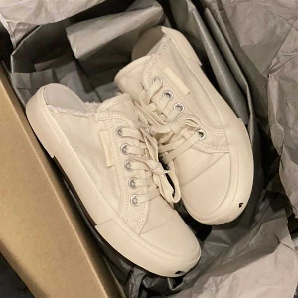 canvas shoes women's 2023 summer new leisure semi trailer one step old dirty small white, Black
canvas shoes women's 2023 summer new leisure semi trailer one step old dirty small white, Black
