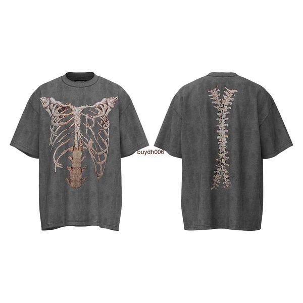 men's and women's summer fashion t shirt high street brand rep representative washed skeleton vintage made old small american loos, White;black
men's and women's summer fashion t shirt high street brand rep representative washed skeleton vintage made old small american loos, White;black