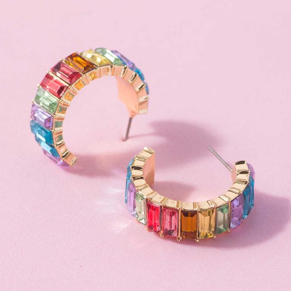 stud lost lady fashion multi-color crystal glass c cuff stud earrings girl women's geometric earrings wedding party jewelry wholesale p, Golden;silver
stud lost lady fashion multi-color crystal glass c cuff stud earrings girl women's geometric earrings wedding party jewelry wholesale p, Golden;silver